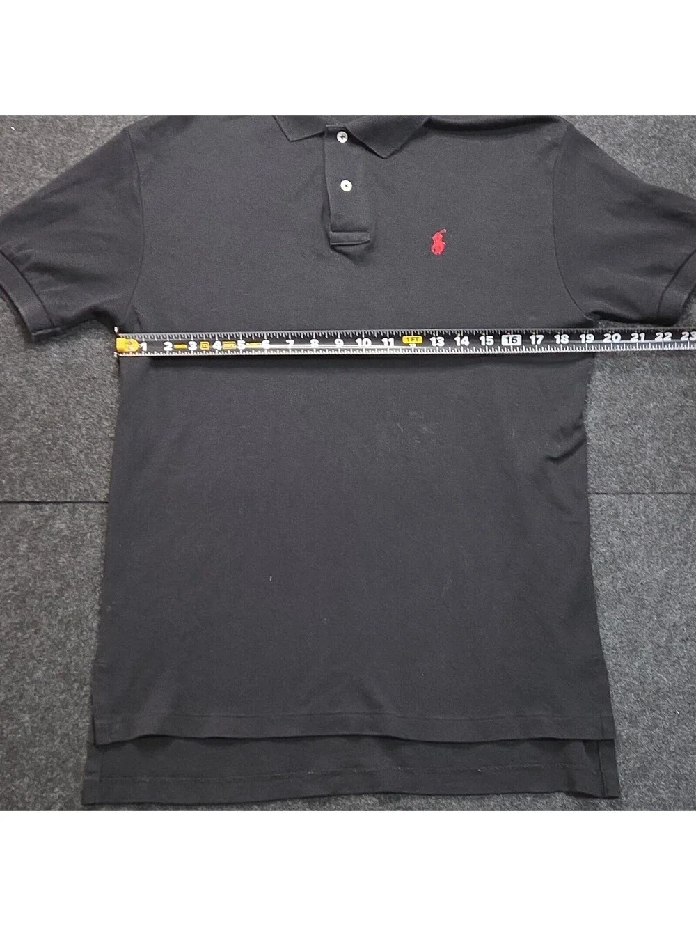 Polo Ralph Lauren Men's Polo Shirt S Black Solid Short Sleeve Cotton Embroidered